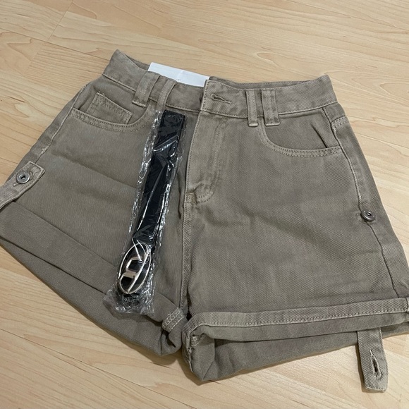 Short Jeans Expert Quality with Black Belt. Gray jean color - Picture 5 of 7